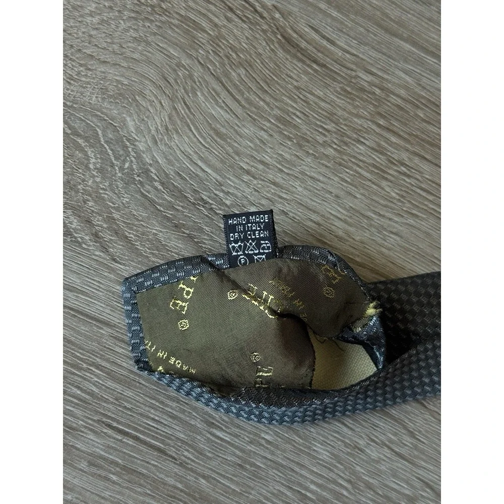 Principe Made in Italy Gray Geometric Silk Tie Mens Luxury Neck Tie 100%‎ Silk